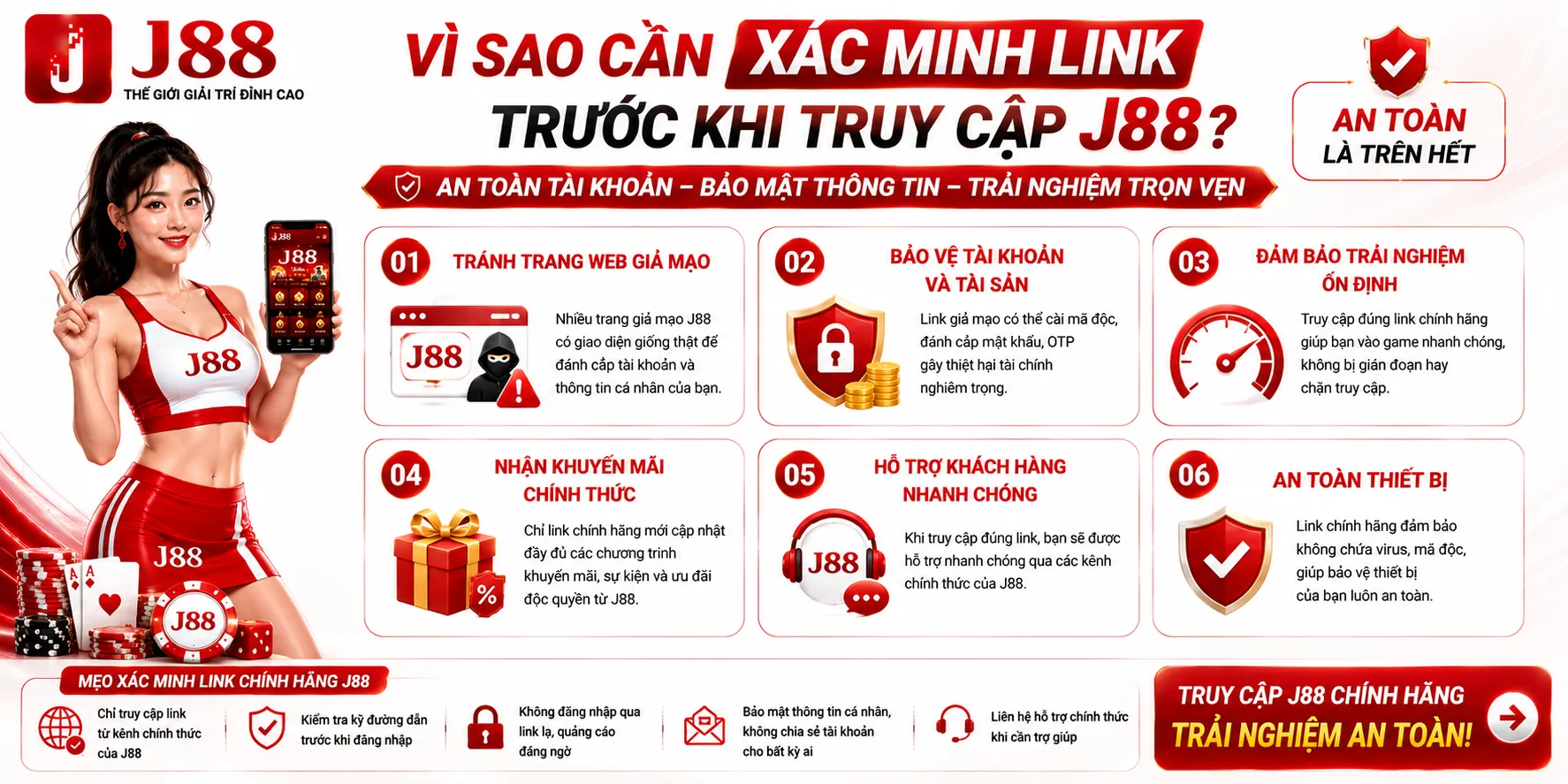 Vì sao cần xác minh link trước khi truy cập J88?